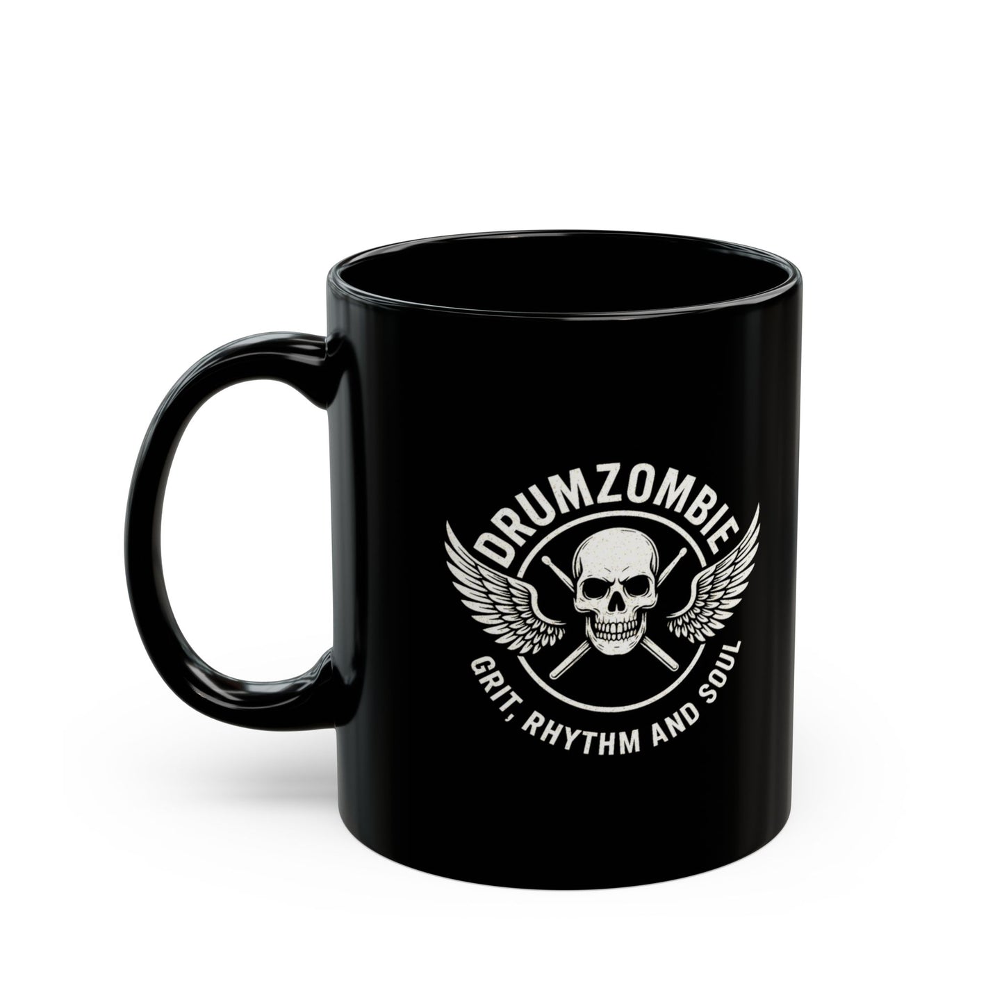 Psychedelic Zombie Drummer Mug – Funny Gift for Music Lovers