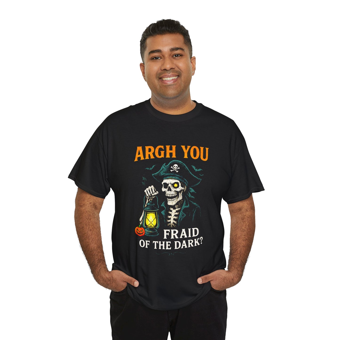 "Argh You Fraid of the Dark?" Skeleton Pirate Tee