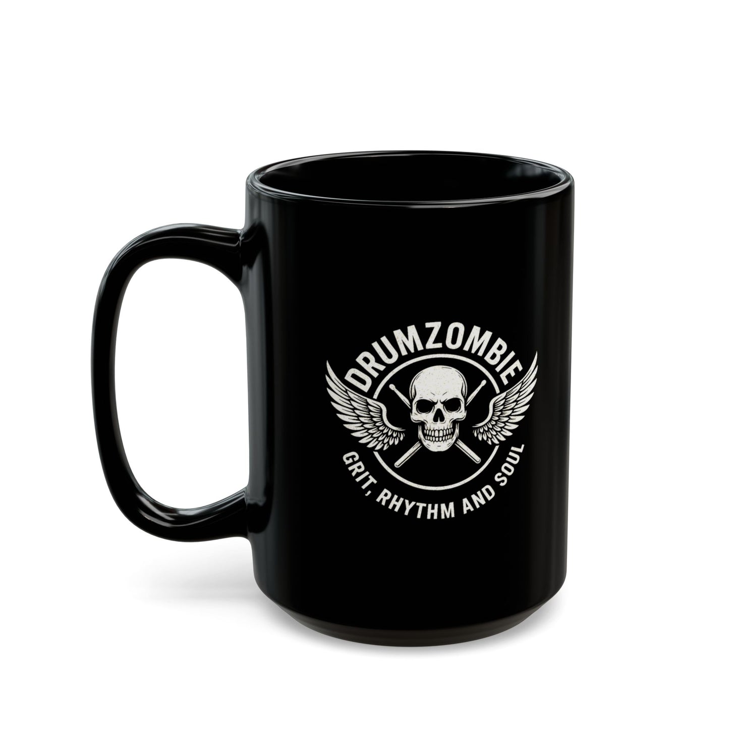 Psychedelic Zombie Drummer Mug – Funny Gift for Music Lovers