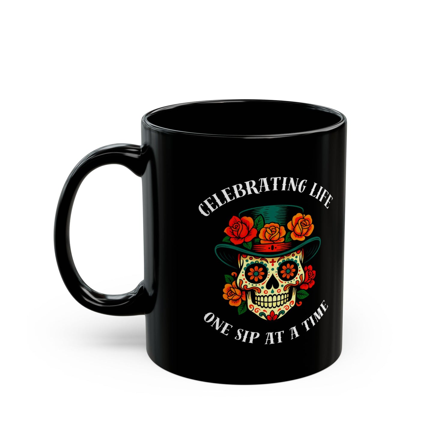 Gentleman's Soul Sugar Skull Mug | Day of the Dead Top Hat Coffee Cup