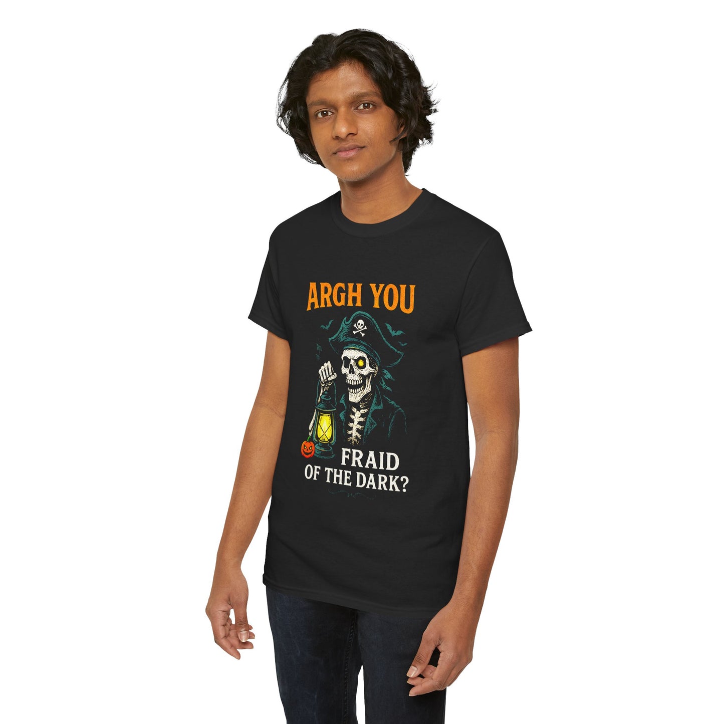 "Argh You Fraid of the Dark?" Skeleton Pirate Tee