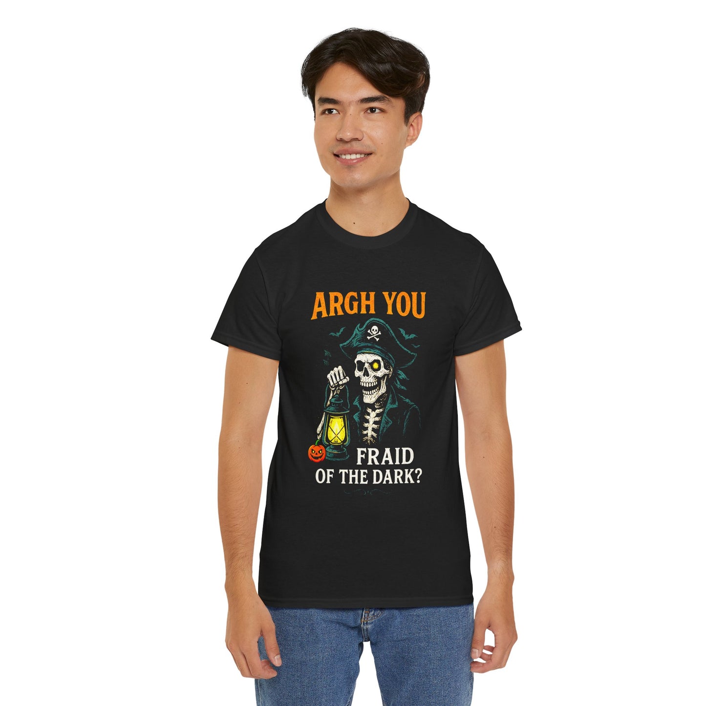 "Argh You Fraid of the Dark?" Skeleton Pirate Tee