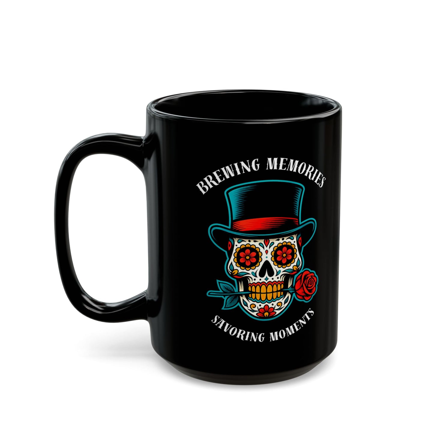 Brewing Memories Sugar Skull Mug | Day of the Dead Coffee Cup