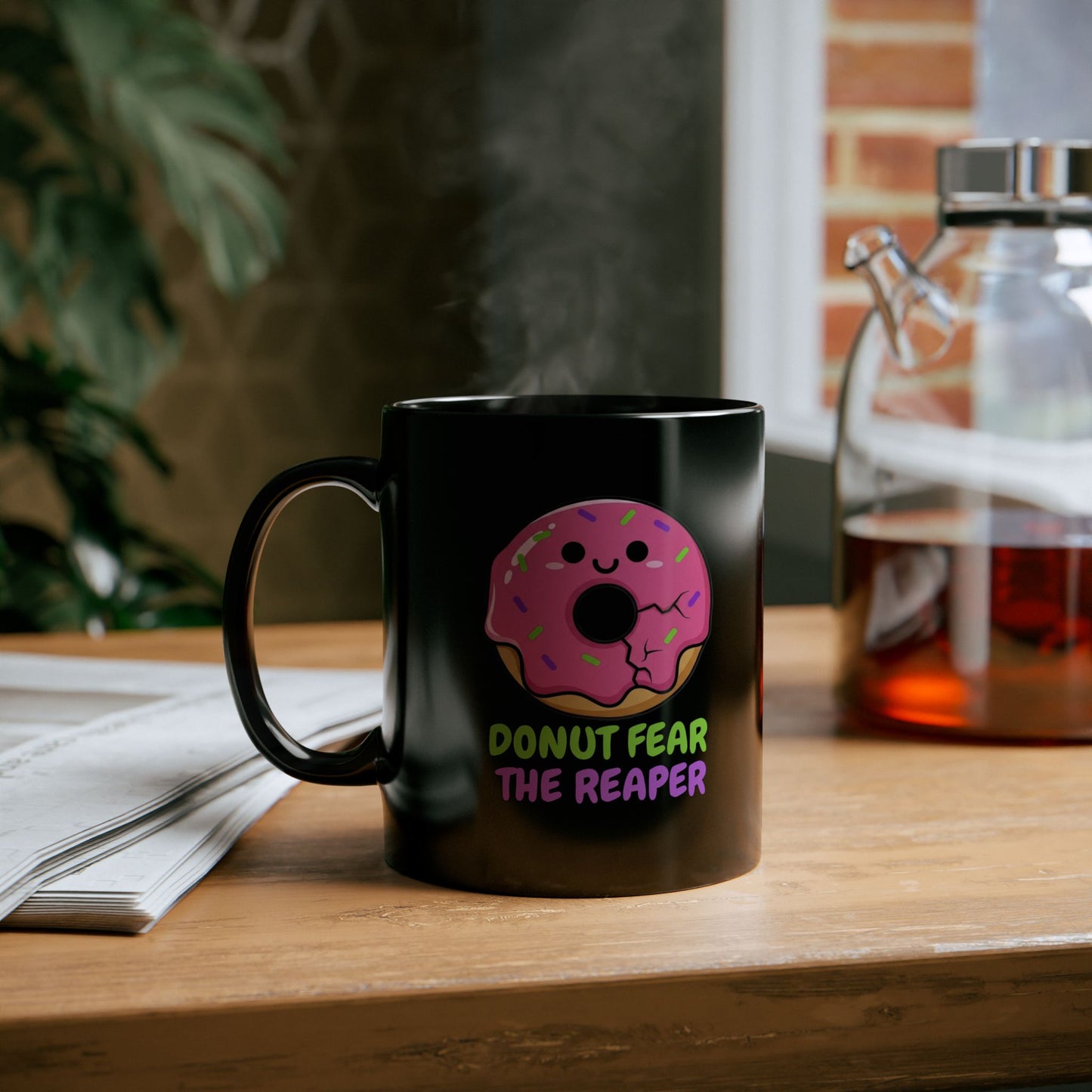 Donut Fear the Reaper Mug - Funny Music Coffee Cup | Blue Oyster Cult Parody