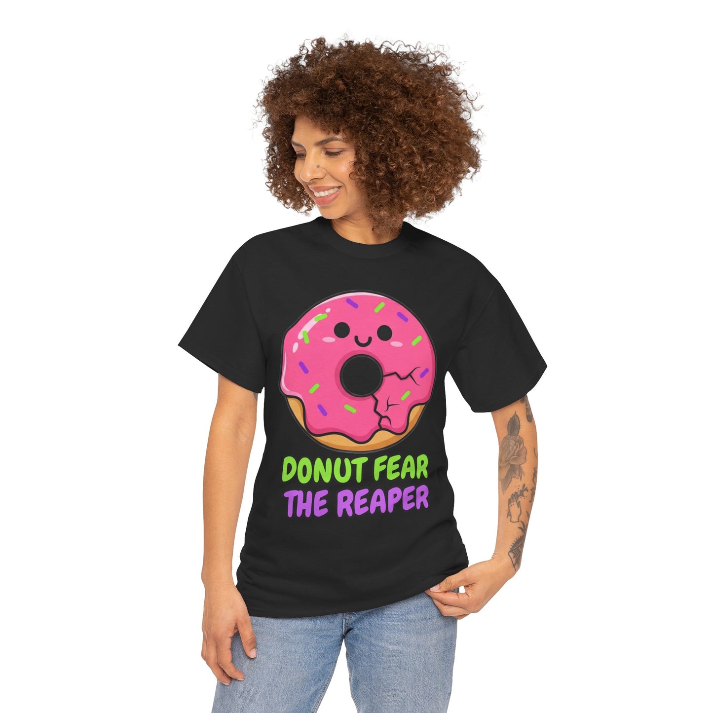 Donut Fear the Reaper Shirt - Funny Music Pun Tee | Blue Oyster Cult Parody