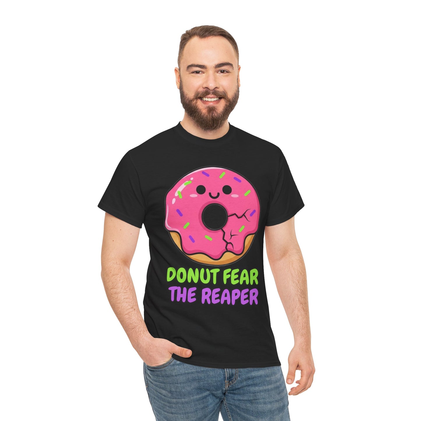 Donut Fear the Reaper Shirt - Funny Music Pun Tee | Blue Oyster Cult Parody