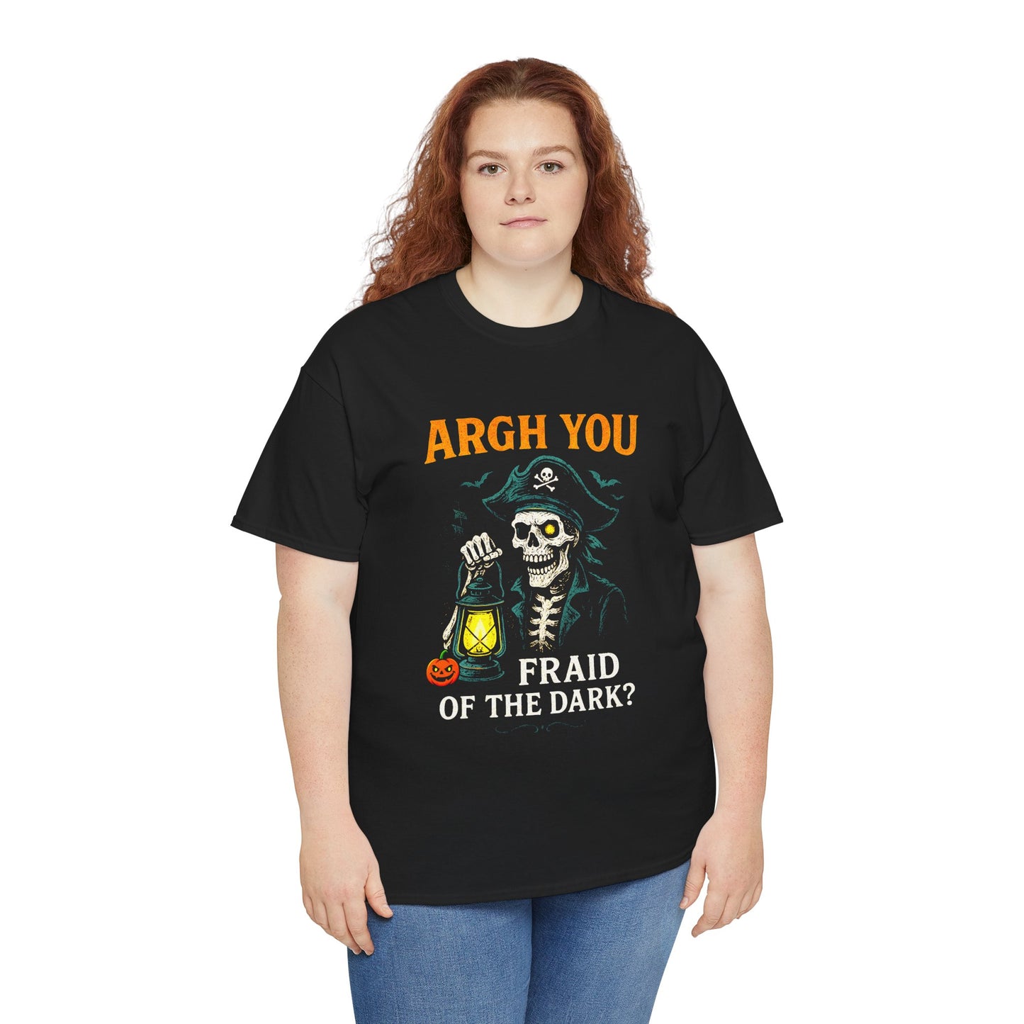 "Argh You Fraid of the Dark?" Skeleton Pirate Tee
