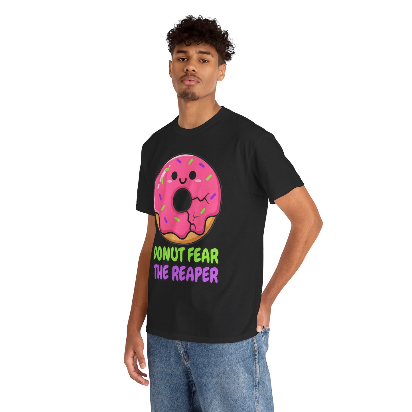 Donut Fear the Reaper Shirt - Funny Music Pun Tee | Blue Oyster Cult Parody