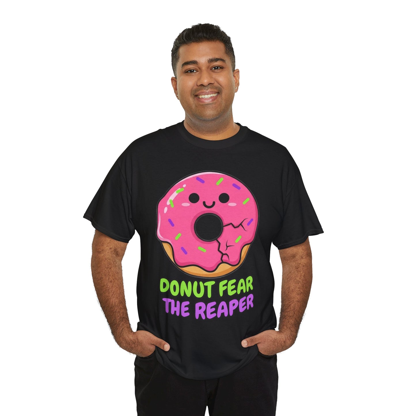 Donut Fear the Reaper Shirt - Funny Music Pun Tee | Blue Oyster Cult Parody