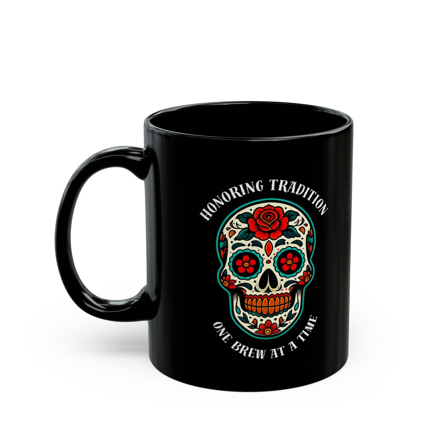 Honoring Tradition Coffee Mug | Day of the Dead Sugar Skull Cup
