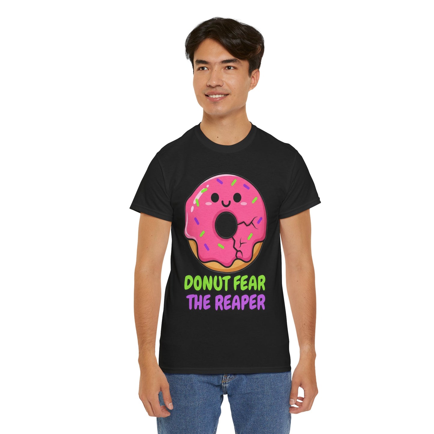 Donut Fear the Reaper Shirt - Funny Music Pun Tee | Blue Oyster Cult Parody