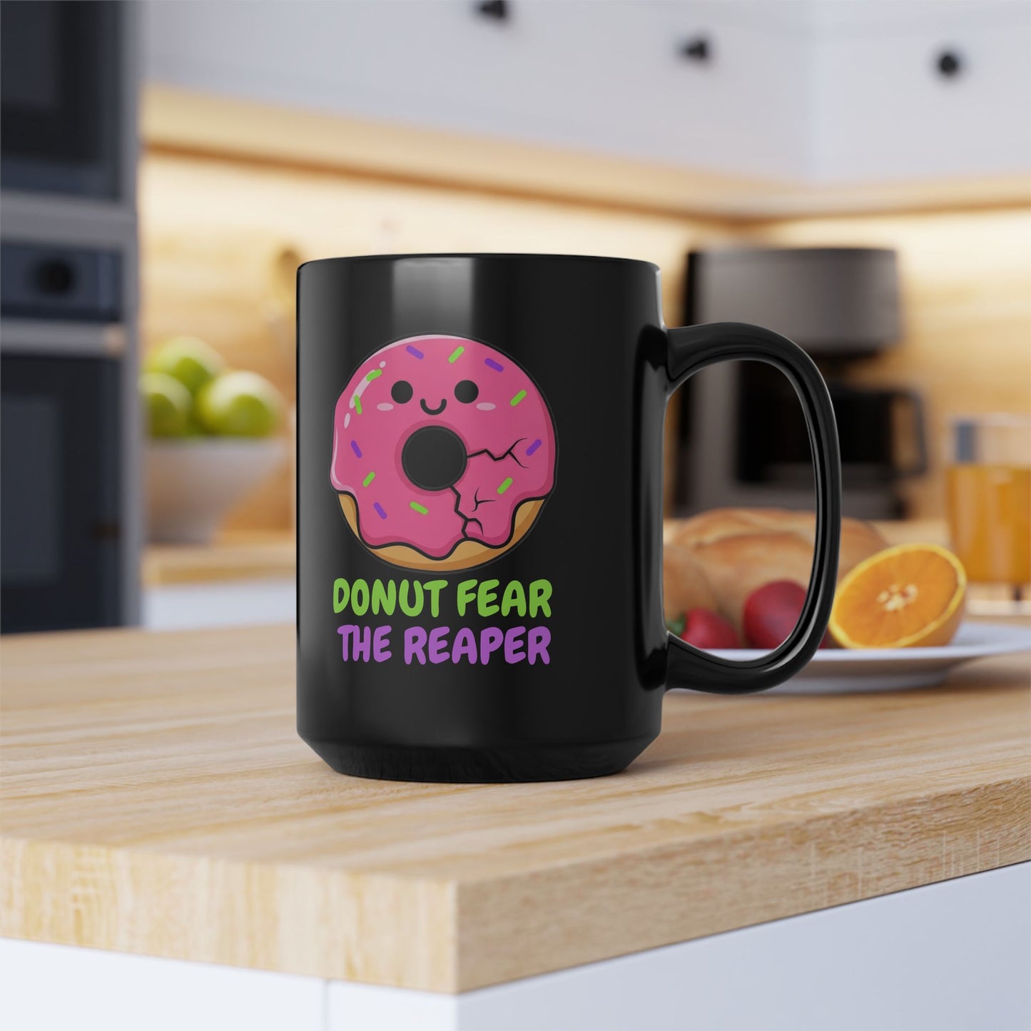 Donut Fear the Reaper Mug - Funny Music Coffee Cup | Blue Oyster Cult Parody
