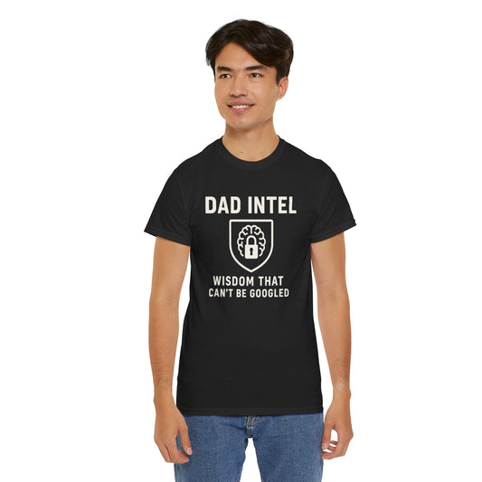 Dad Intel Wisdom Tee, Unisex T-Shirt, Father's Day Gift, Dad Humor Shirt, Family Appreciation Apparel, Casual Everyday Wear