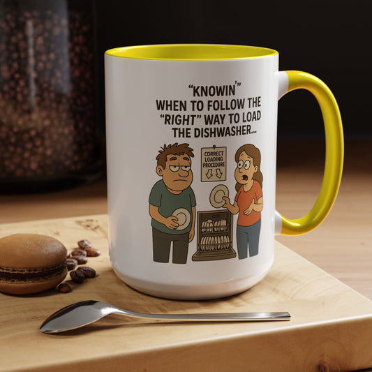 “Dishwasher Diplomacy – Dad Wisdom Coffee Mug" - Perfect Gift for Father's Day, Birthday, or Any Dad Occasion, Fun Kitchen Decor, Humor Mug, Tea Lover's Gift