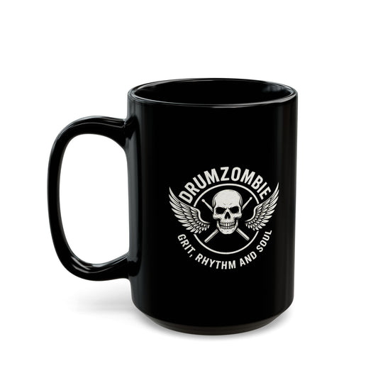 Psychedelic Zombie Drummer Mug – Funny Gift for Music Lovers