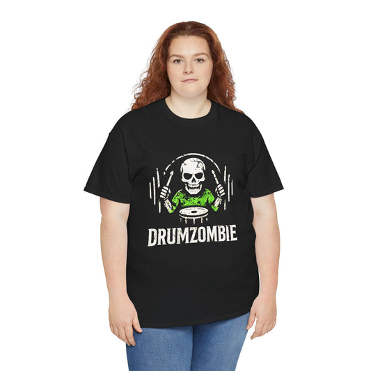 DrumZombie Unisex Tee – Funny Skeleton Drummer Shirt for Musicians & Rock Fans