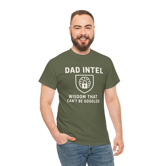 Dad Intel Wisdom Tee, Unisex T-Shirt, Father's Day Gift, Dad Humor Shirt, Family Appreciation Apparel, Casual Everyday Wear