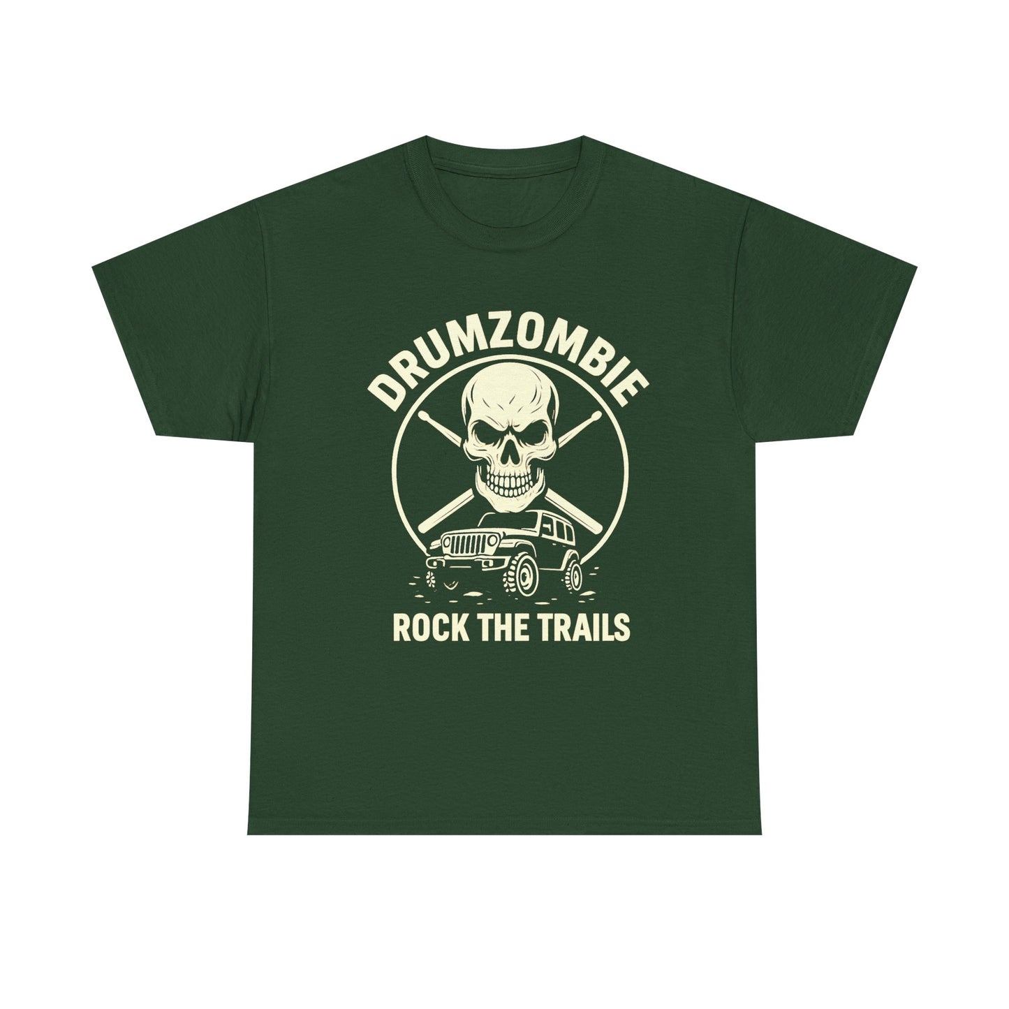 Rock the Trails Skull Jeep Tee for Drummers