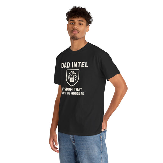 Dad Intel Wisdom Tee, Unisex T-Shirt, Father's Day Gift, Dad Humor Shirt, Family Appreciation Apparel, Casual Everyday Wear