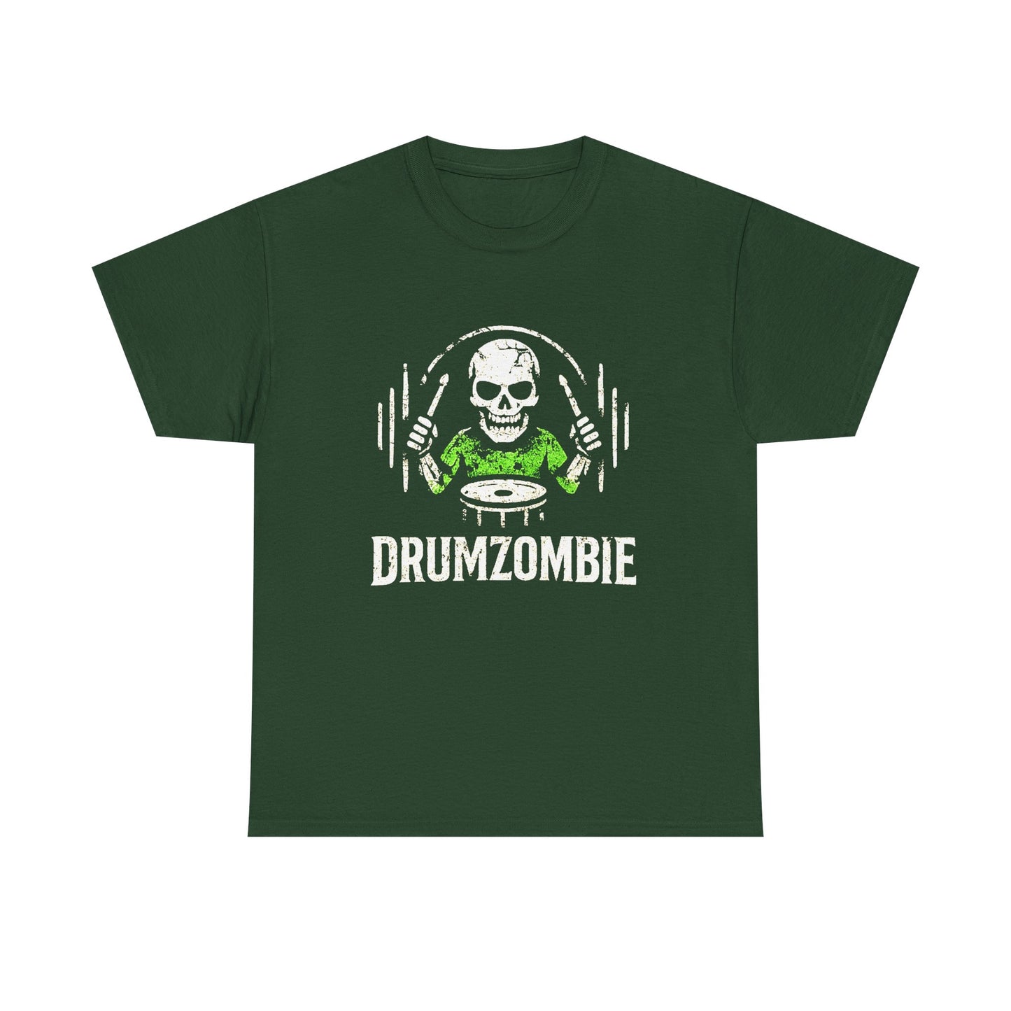 DrumZombie Unisex Tee – Funny Skeleton Drummer Shirt for Musicians & Rock Fans