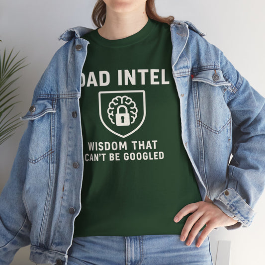 Dad Intel Wisdom Tee, Unisex T-Shirt, Father's Day Gift, Dad Humor Shirt, Family Appreciation Apparel, Casual Everyday Wear