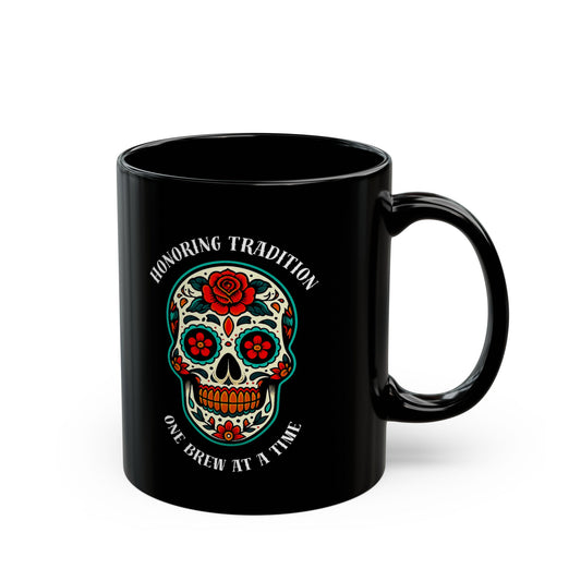 Honoring Tradition Coffee Mug | Day of the Dead Sugar Skull Cup