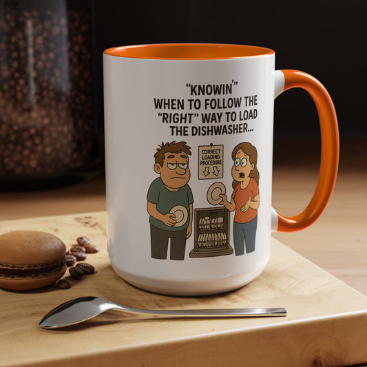 “Dishwasher Diplomacy – Dad Wisdom Coffee Mug" - Perfect Gift for Father's Day, Birthday, or Any Dad Occasion, Fun Kitchen Decor, Humor Mug, Tea Lover's Gift