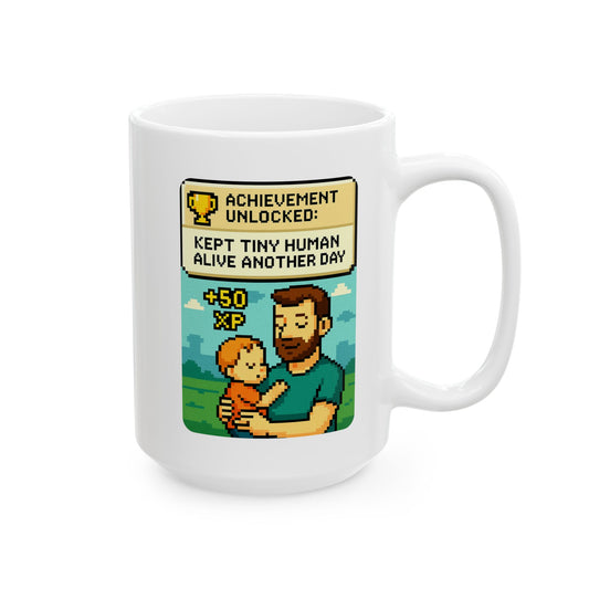 Achievement Unlocked Ceramic Mug - Perfect for Gamers, Coffee Lovers, Gifts, Home Office Decor, Motivational Mug