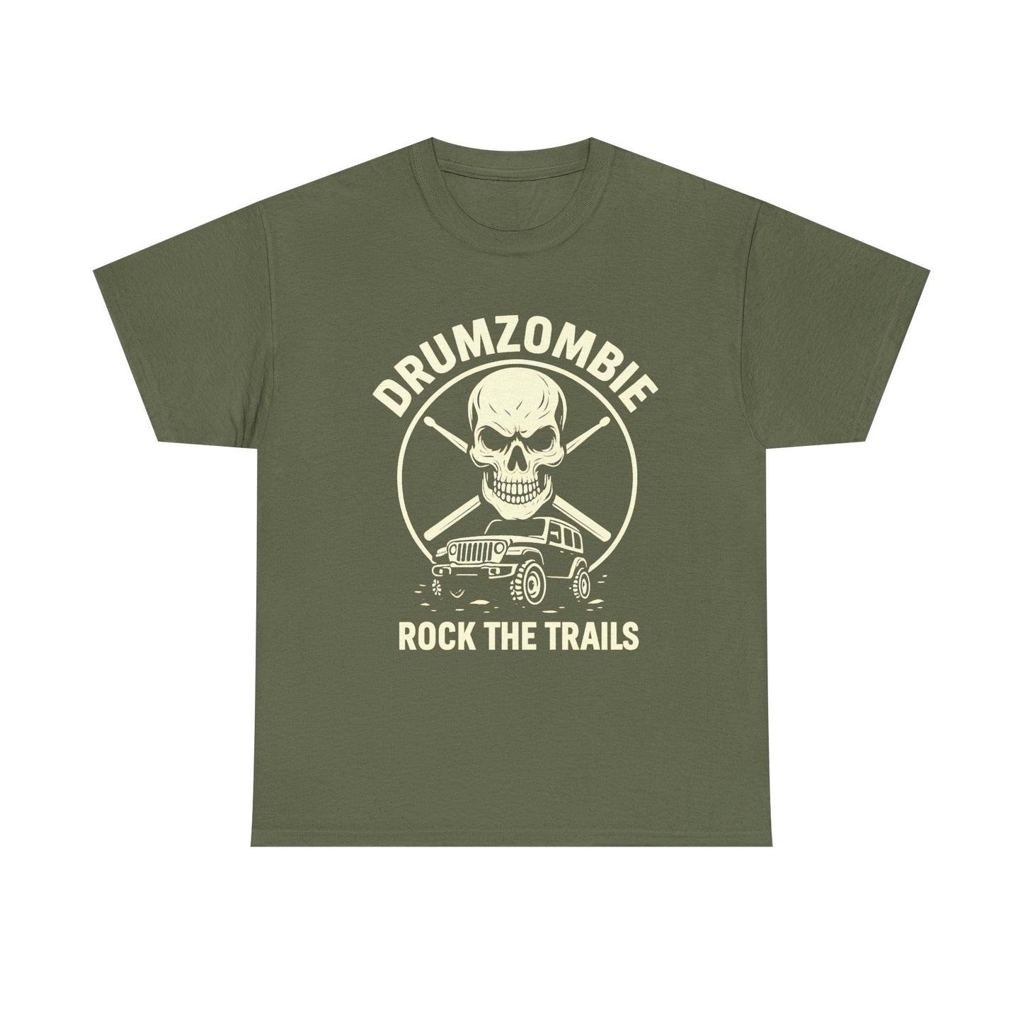 Rock the Trails Skull Jeep Tee for Drummers