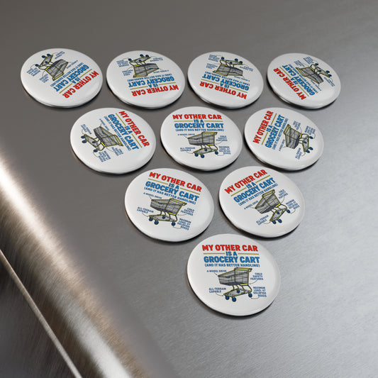 Humorous Grocery Cart Magnet, Fun Kitchen Decor, Gift for Foodies, Funny Fridge Magnet, Grocery Shopping Inspiration