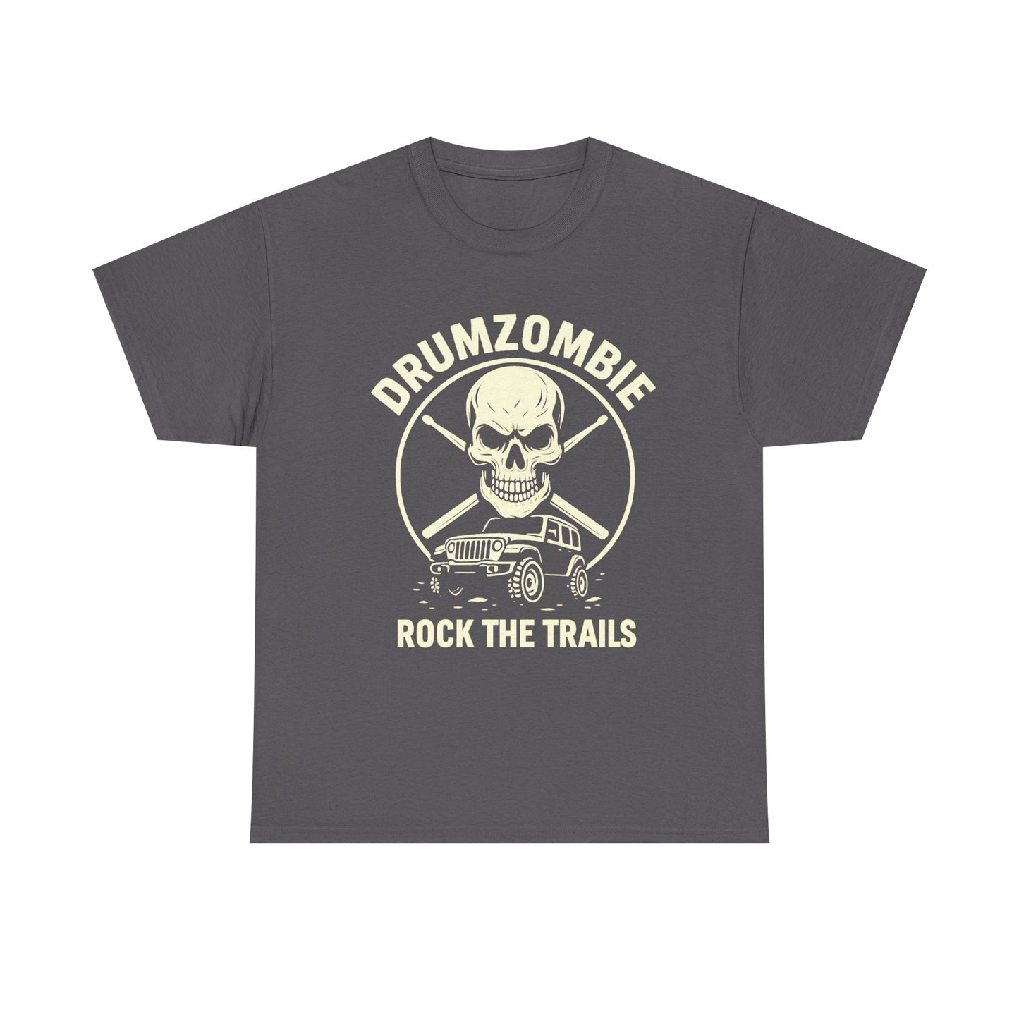 Rock the Trails Skull Jeep Tee for Drummers