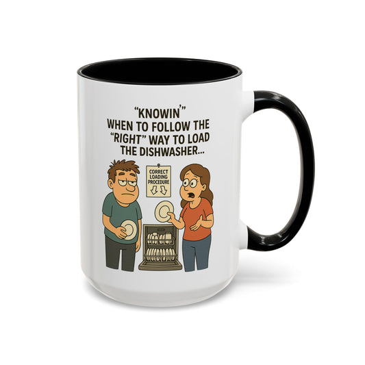 “Dishwasher Diplomacy – Dad Wisdom Coffee Mug" - Perfect Gift for Father's Day, Birthday, or Any Dad Occasion, Fun Kitchen Decor, Humor Mug, Tea Lover's Gift