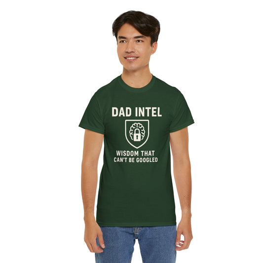 Dad Intel Wisdom Tee, Unisex T-Shirt, Father's Day Gift, Dad Humor Shirt, Family Appreciation Apparel, Casual Everyday Wear