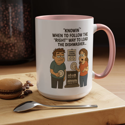 “Dishwasher Diplomacy – Dad Wisdom Coffee Mug" - Perfect Gift for Father's Day, Birthday, or Any Dad Occasion, Fun Kitchen Decor, Humor Mug, Tea Lover's Gift