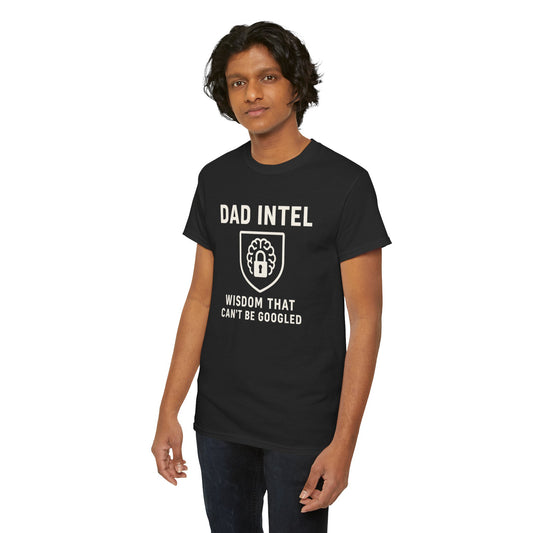 Dad Intel Wisdom Tee, Unisex T-Shirt, Father's Day Gift, Dad Humor Shirt, Family Appreciation Apparel, Casual Everyday Wear