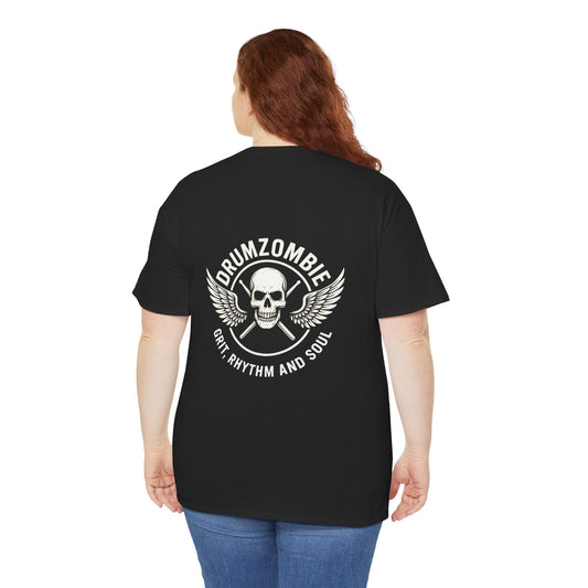 DrumZombie Top Hat Drummer Tee – Gift for Musicians & Rock Fans