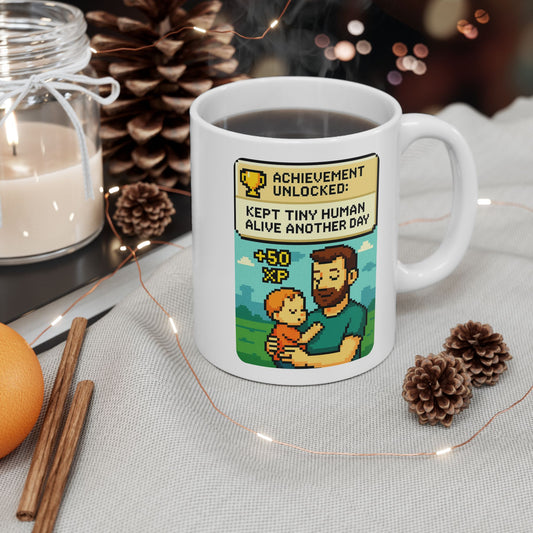 Achievement Unlocked Ceramic Mug - Perfect for Gamers, Coffee Lovers, Gifts, Home Office Decor, Motivational Mug