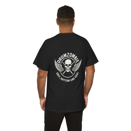 DrumZombie Top Hat Drummer Tee – Gift for Musicians & Rock Fans