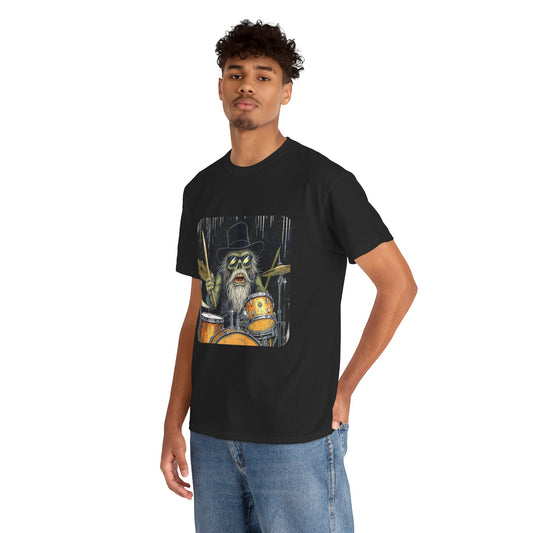 DrumZombie Top Hat Drummer Tee – Gift for Musicians & Rock Fans