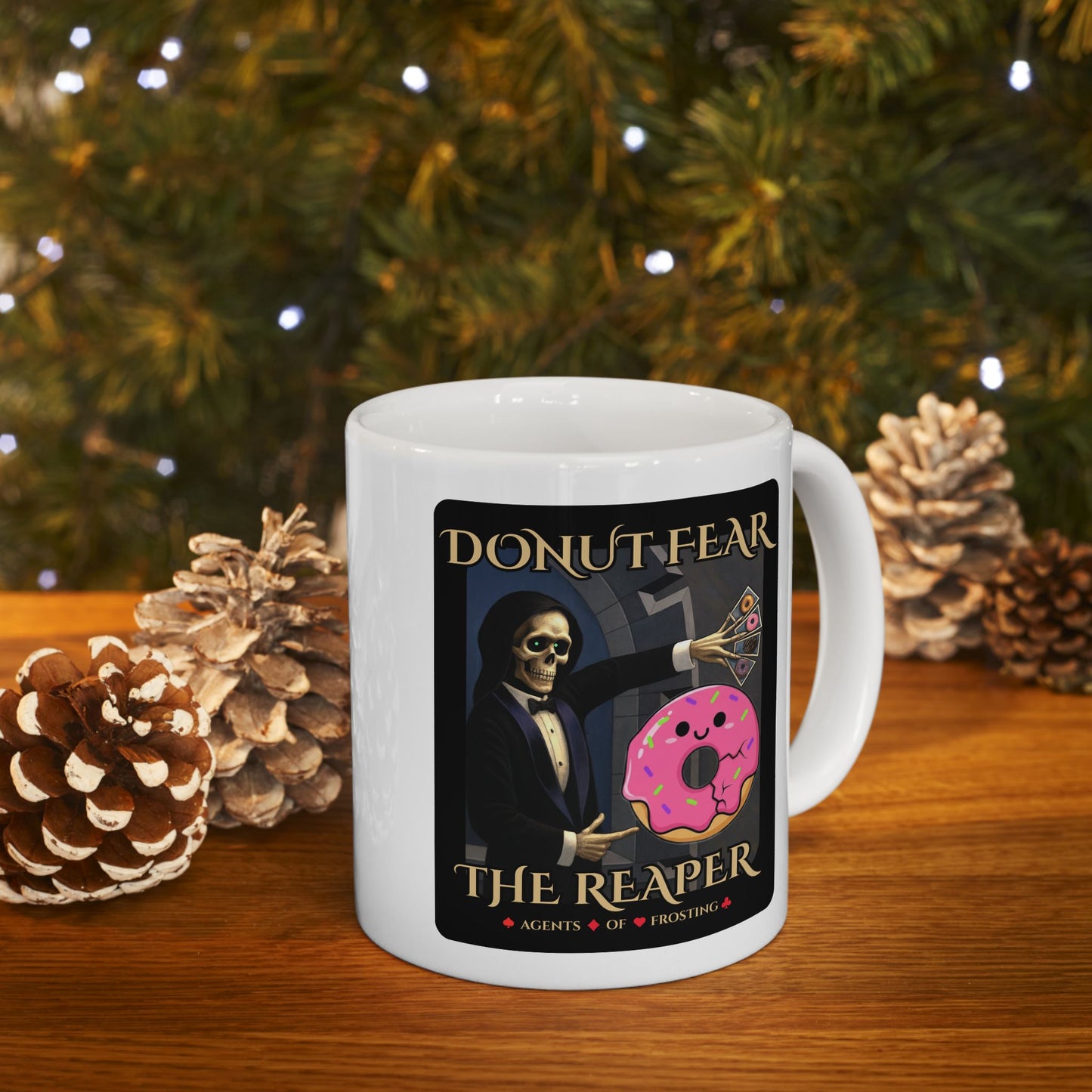 Donut Fear The Reaper Mug | Agents of Frosting | Parody White Mug