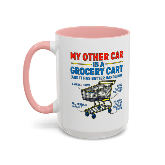 Funny Grocery Cart Mug, Humorous Coffee Cup for Car Lovers, Unique Gift for Him/Her, Great for Birthdays and Holidays