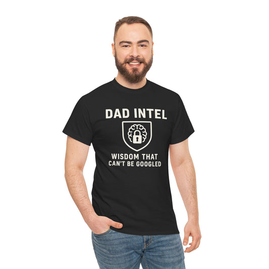 Dad Intel Wisdom Tee, Unisex T-Shirt, Father's Day Gift, Dad Humor Shirt, Family Appreciation Apparel, Casual Everyday Wear