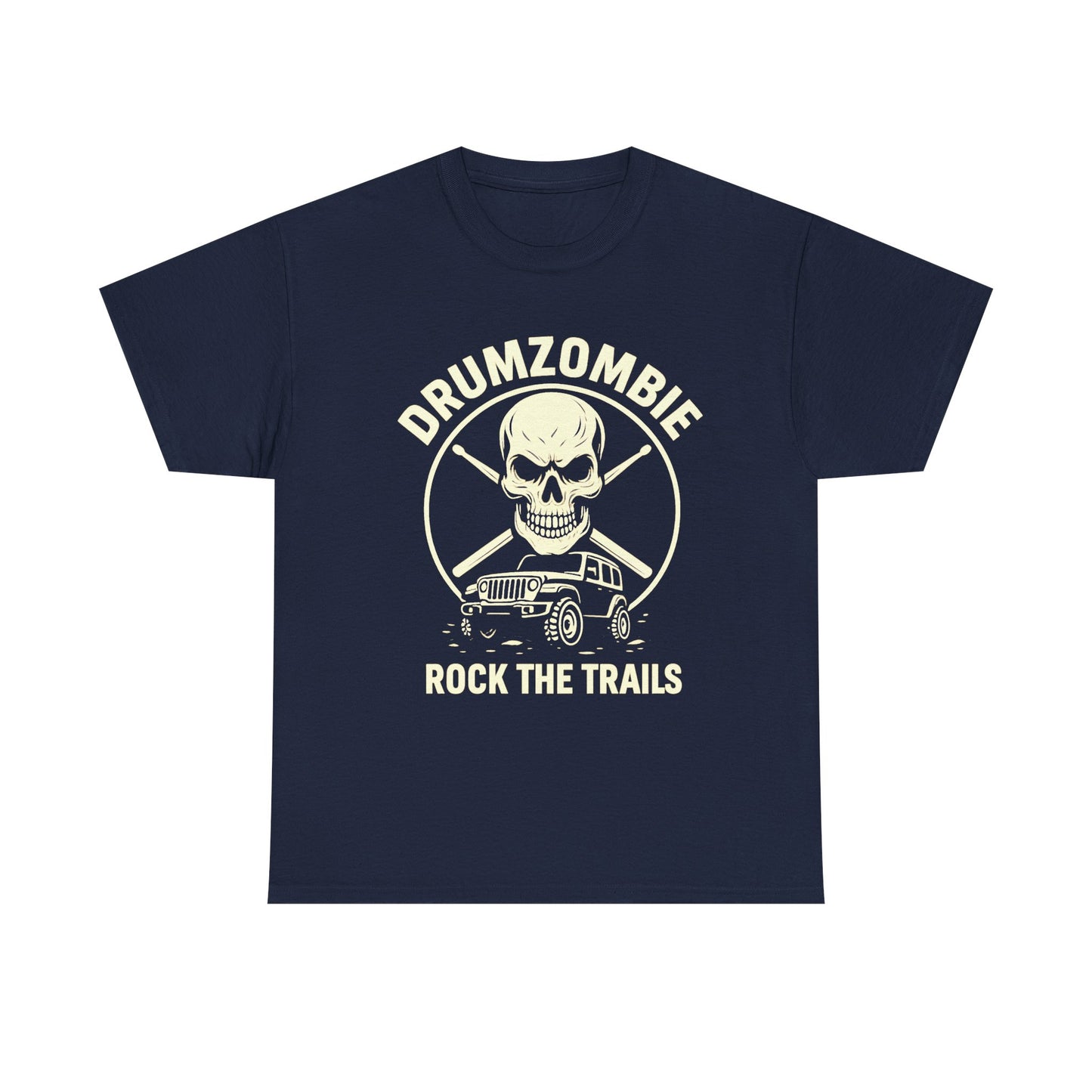 Rock the Trails Skull Jeep Tee for Drummers