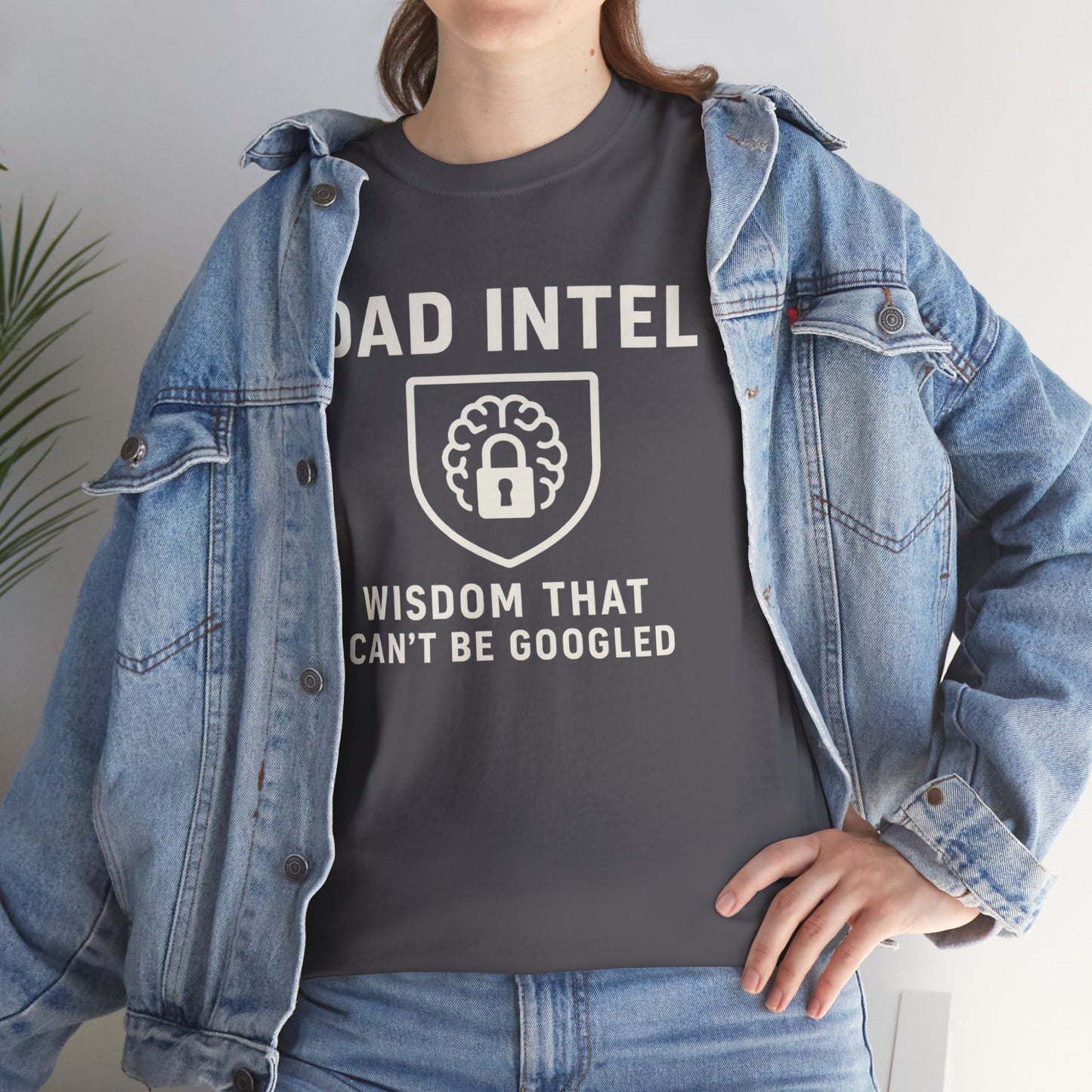 Dad Intel Wisdom Tee, Unisex T-Shirt, Father's Day Gift, Dad Humor Shirt, Family Appreciation Apparel, Casual Everyday Wear