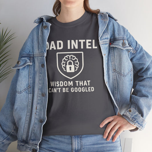 Dad Intel Wisdom Tee, Unisex T-Shirt, Father's Day Gift, Dad Humor Shirt, Family Appreciation Apparel, Casual Everyday Wear