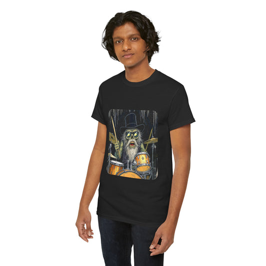 DrumZombie Top Hat Drummer Tee – Gift for Musicians & Rock Fans