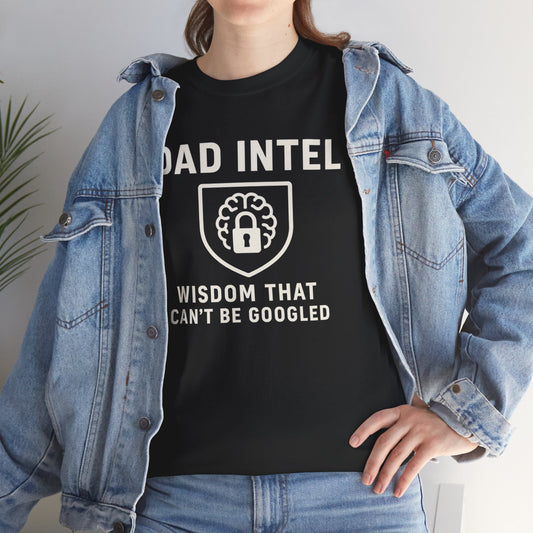Dad Intel Wisdom Tee, Unisex T-Shirt, Father's Day Gift, Dad Humor Shirt, Family Appreciation Apparel, Casual Everyday Wear