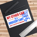 Whimsical Bumper Stickers with Humorous Grocery Cart Design, Fun Car Decal, Funny Gift for Foodies, Car Enthusiasts, Unique Decor