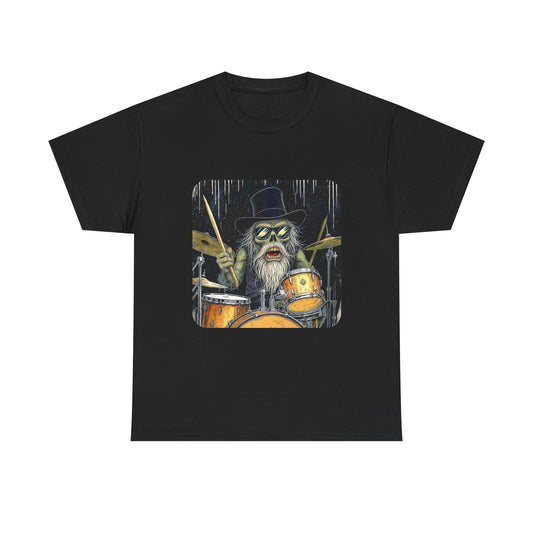 DrumZombie Top Hat Drummer Tee – Gift for Musicians & Rock Fans