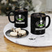 Drumzombie Coffee Mug, Skull Drummer Gift, Black Ceramic Coffee Cup for Musicians, Halloween Decor, Drummer's Present